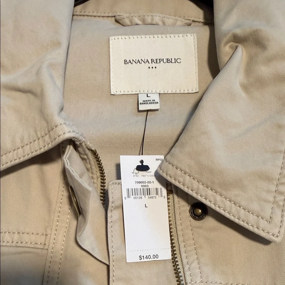 Banana Republic Factory Utility Jacket in Light Tan - Picture 3 of 3